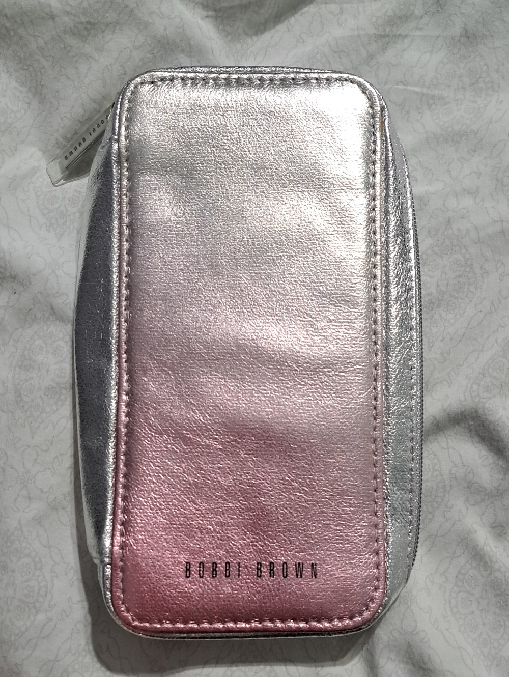 Bobbi Brown Metallic Pink and Silver Makeup Case